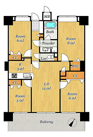 間取り アプローズ長崎南ベイサイドヒルズ弐番館 9階/903