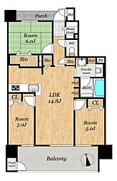 エイルマンション東長崎 3LDKの間取図画像