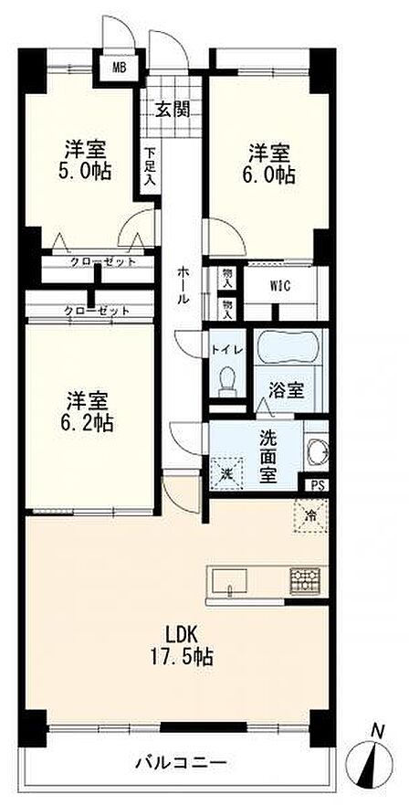 3LDK 間取り