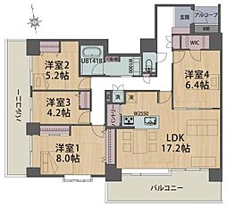東急ドエルアルス菊名 4LDKの間取図画像
