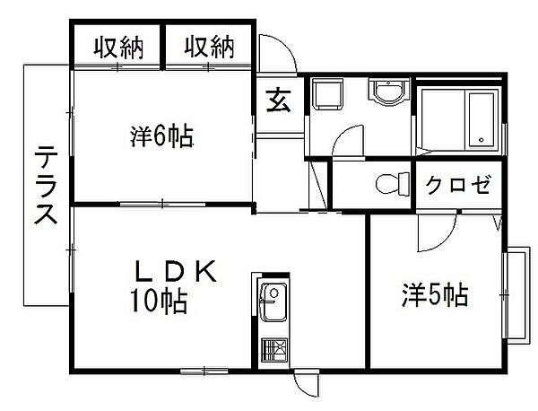 静岡県浜松市中央区茄子町(賃貸アパート2LDK・1階・50.41㎡)の写真 その2