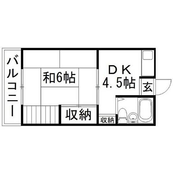 静岡県浜松市中央区上島3丁目(賃貸アパート1K・2階・23.42㎡)の写真 その2