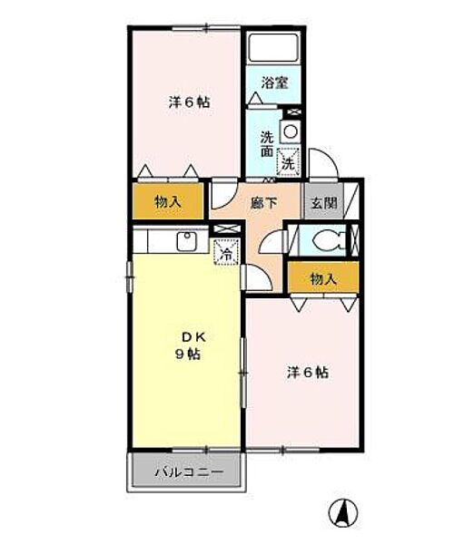 静岡県浜松市中央区東若林町(賃貸アパート2LDK・1階・50.42㎡)の写真 その2