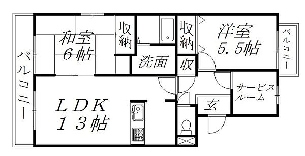 静岡県浜松市中央区領家2丁目(賃貸マンション2LDK・4階・62.10㎡)の写真 その2