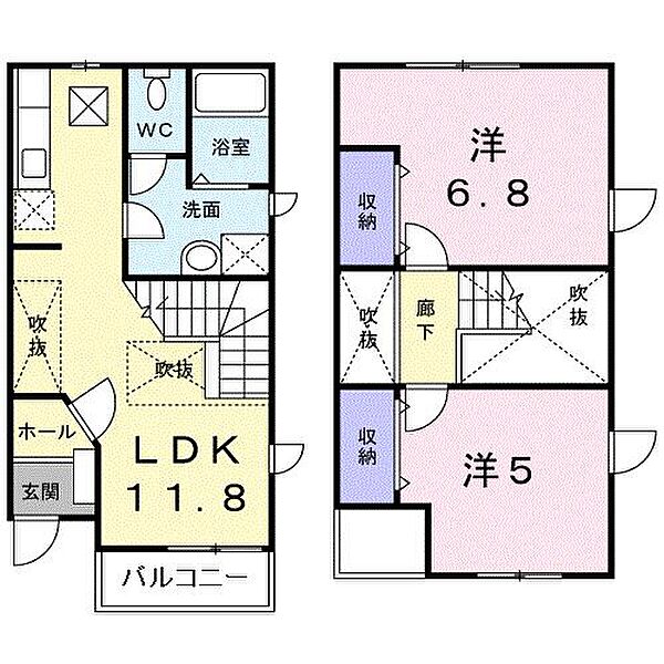 静岡県浜松市中央区入野町(賃貸アパート2LDK・1階・56.51㎡)の写真 その2