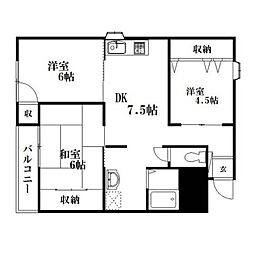 メゾンラフォーレ 3DKの間取図画像