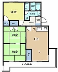ハイツシャルマン 3DKの間取図画像