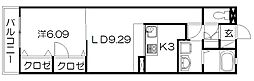 コンフォール 1LDKの間取図画像