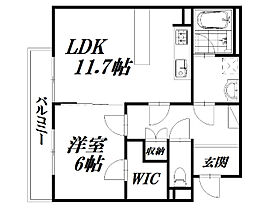 フォルトゥーナ 1LDKの間取図画像
