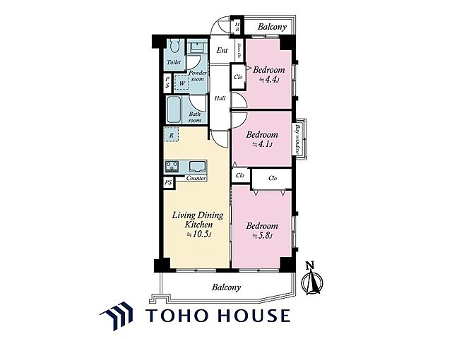 間取り NICアーバンハイム四ツ木 5階/-