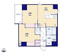 ジーベック錦糸北斎通り 2DKの間取り