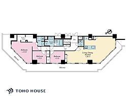 本八幡キャピタルタワー 3LDKの間取図画像
