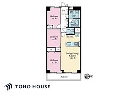大島スカイハイツ 3LDKの間取図画像