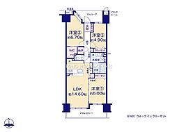 東京ビューマークス 3LDKの間取図画像