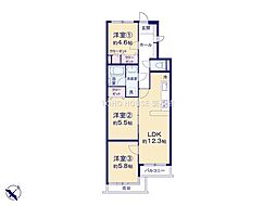 ライオンズマンション市川行徳 3LDKの間取図画像