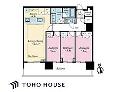 HARUMI FLAG SEA VILLAGEA棟 3LDKの間取図画像