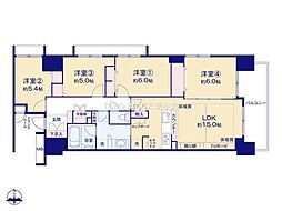 東京ビューマークス 4LDKの間取図画像
