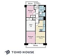ツインシティ東砂アネックス 2SLDKの間取図画像