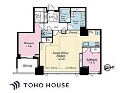 シティタワーズ豊洲ザ・シンボル 2LDKの間取図画像