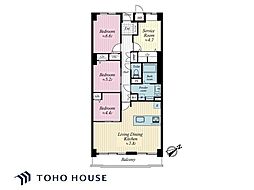 ライオンズマンション京成大久保第2 3SLDKの間取図画像