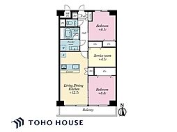 洋伸東大島マンション 2SLDKの間取図画像
