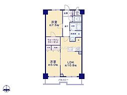 セザール錦糸町 2LDKの間取図画像