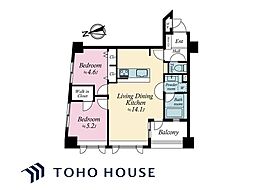 グランシティ御茶ノ水エクセランヒルズ 2LDKの間取図画像