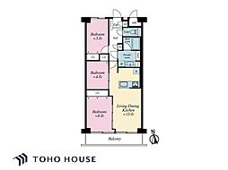 東大島ハイライズ 3LDKの間取図画像