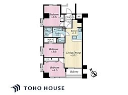 バームハイツ西葛西 3LDKの間取図画像