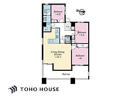 千葉本町スカイマンション 3LDKの間取図画像