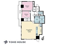 MIDTOWERGRAND 2LDKの間取図画像