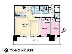 シティタワーズ東京ベイセントラルタワー 2LDKの間取図画像