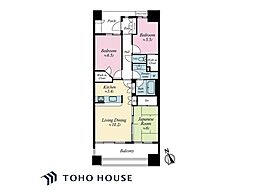 グランエスタサウス棟 3LDKの間取図画像