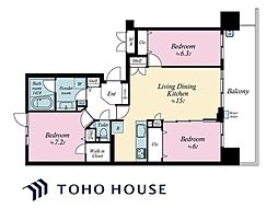 ルネ・アクシアム4 3LDKの間取図画像