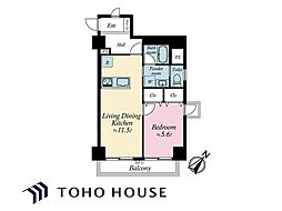 ライネスハイム市川 1LDKの間取図画像
