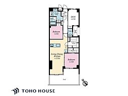 ライオンズマンション親水公園第2 2SLDKの間取図画像