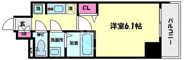 ファステート大阪ドームライズ ｜大阪府大阪市西区九条南2丁目(賃貸マンション1K・2階・22.18㎡)の写真 その2