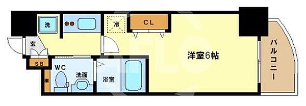 クリスタルグランツ大阪センターSt. ｜大阪府大阪市西区九条南2丁目(賃貸マンション1K・9階・20.32㎡)の写真 その2