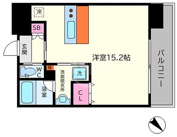 プレジオ海老江 ｜大阪府大阪市福島区海老江5丁目(賃貸マンション1R・10階・35.14㎡)の写真 その2