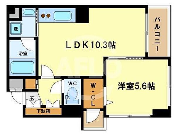 M.hills西本町 ｜大阪府大阪市西区西本町2丁目(賃貸マンション1LDK・10階・38.73㎡)の写真 その2