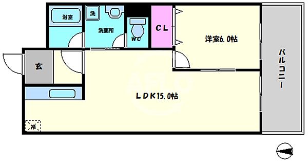 ロイヤルハイツ河田 ｜大阪府大阪市西区九条南2丁目(賃貸マンション1LDK・6階・50.00㎡)の写真 その2