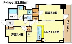 パークアクシスうつぼ公園  ｜ 大阪府大阪市西区靱本町3丁目（賃貸マンション2LDK・14階・52.85㎡） その2