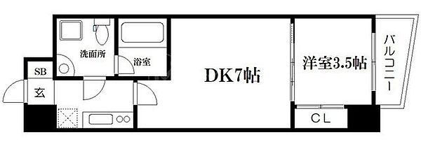 APRILE南森町 1404｜大阪府大阪市北区同心1丁目(賃貸マンション1DK・14階・30.43㎡)の写真 その2