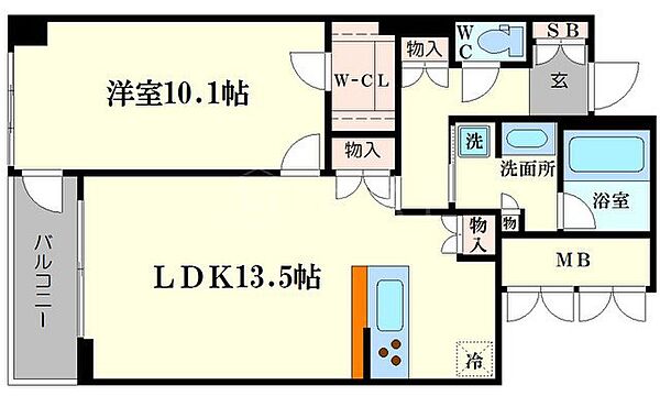 アルグラッド・ザ・タワー心斎橋 2803｜大阪府大阪市中央区東心斎橋1丁目(賃貸マンション1LDK・28階・63.76㎡)の写真 その2