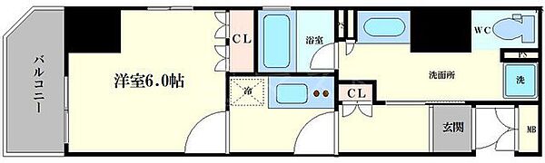 リーガル南船場III 1501｜大阪府大阪市中央区南船場1丁目(賃貸マンション1K・15階・30.67㎡)の写真 その2
