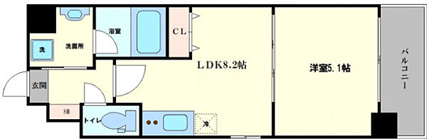 パインリッチ 101｜大阪府大阪市東成区中本3丁目(賃貸マンション1LDK・8階・33.03㎡)の写真 その2