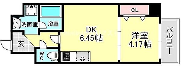 アートレジデンス上町 503｜大阪府大阪市中央区上町1丁目(賃貸マンション1LDK・5階・29.00㎡)の写真 その2