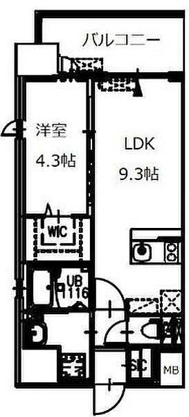 Quintet　NAMBA 1415｜大阪府大阪市中央区日本橋2丁目(賃貸マンション1LDK・14階・34.37㎡)の写真 その2