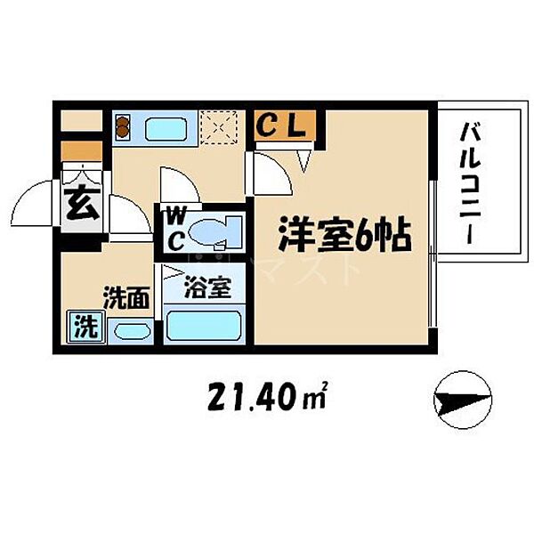 サムティ北浜EST 404｜大阪府大阪市中央区東高麗橋(賃貸マンション1K・4階・21.40㎡)の写真 その2