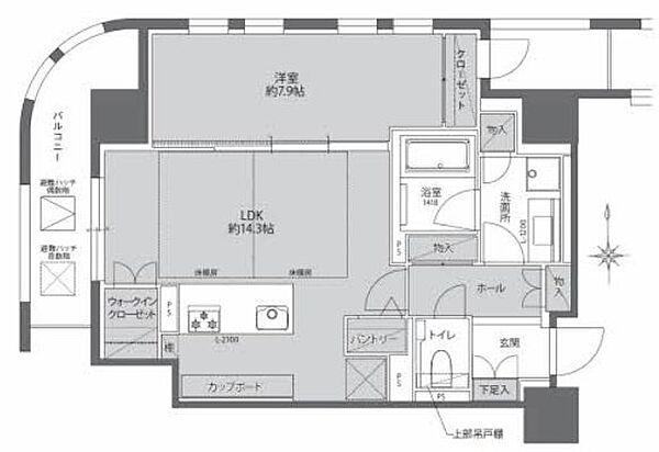 THE　WEAVE　MINAMISENBA 302｜大阪府大阪市中央区南船場2丁目(賃貸マンション1LDK・3階・59.09㎡)の写真 その2